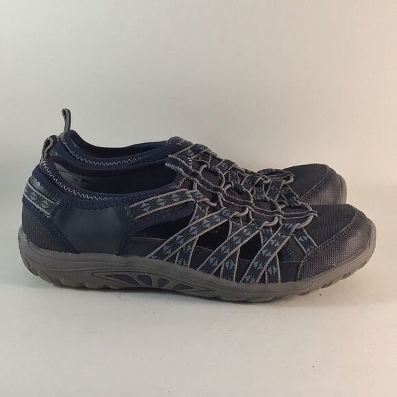 Skechers relaxed fit memory foam womens slip on shoes sneakers blue size 6.5 - Picture 1 of 8